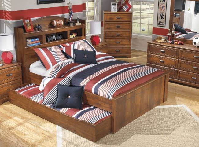 Twin Bookcase Headboard Brown E731780
