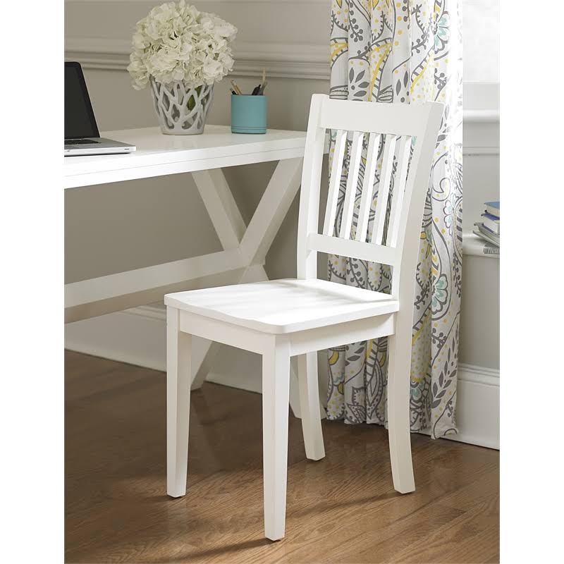 White Twin Study Loft with Chair E1685