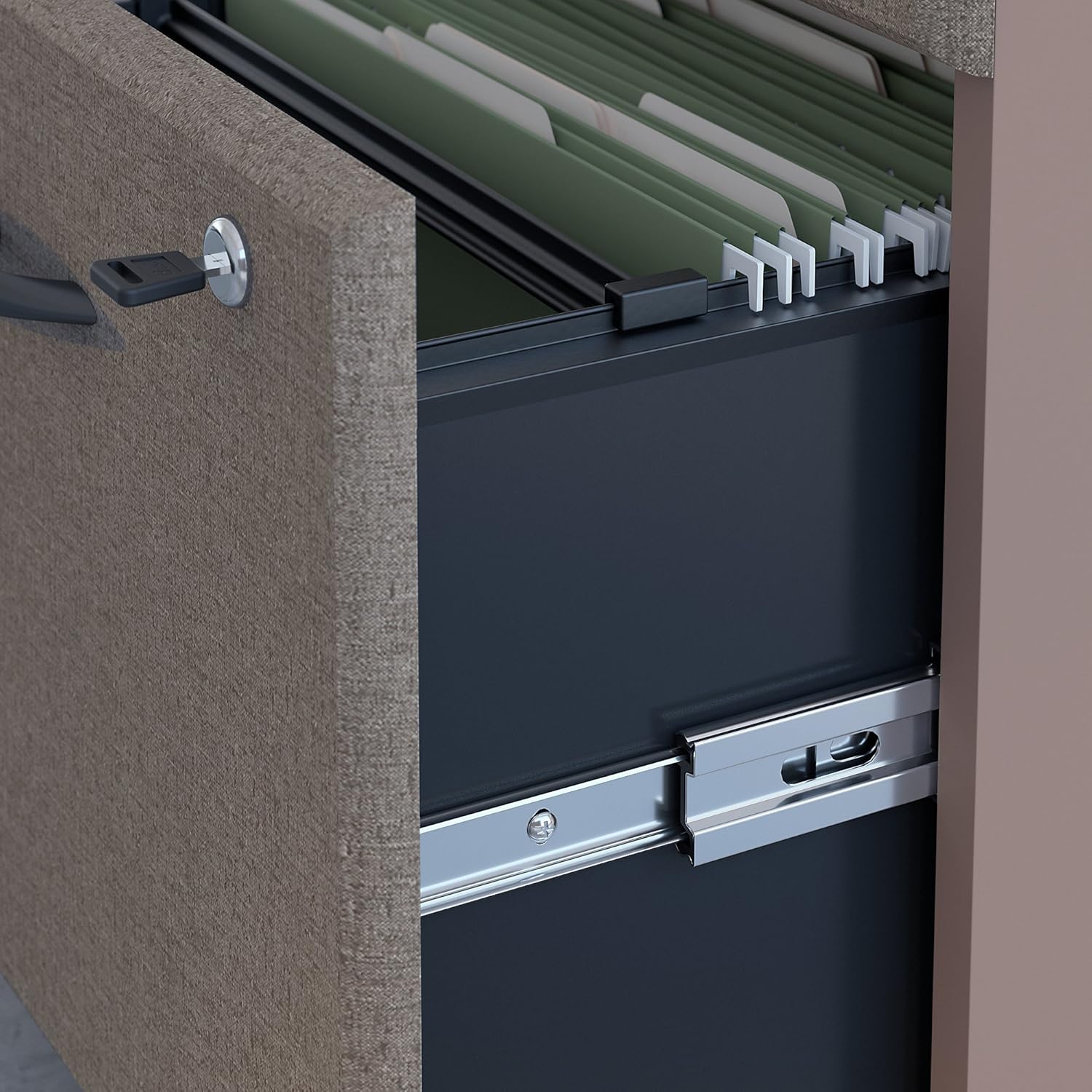 3 Drawer Mobile File Cabinet, Pewter W9960