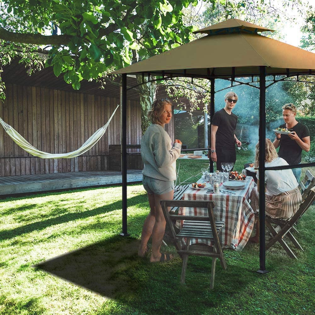 5x8 Grill Gazebo Double Tier BBQ Canopy G193