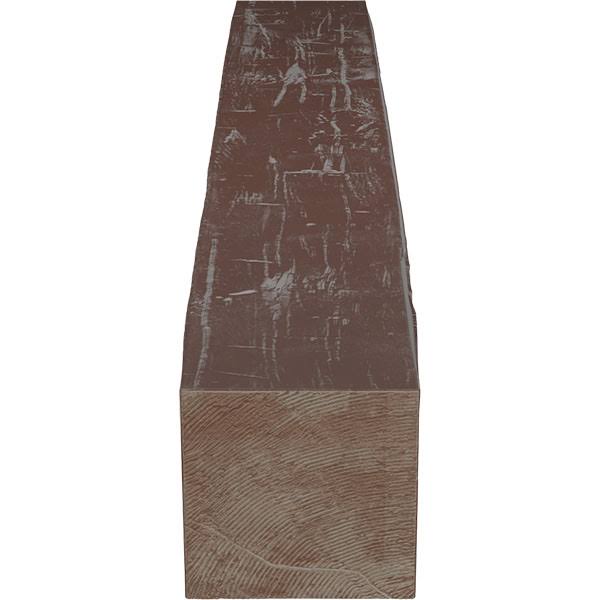 Aged Pecan Hand Hewn Faux Wood Fireplace Mantel P682428