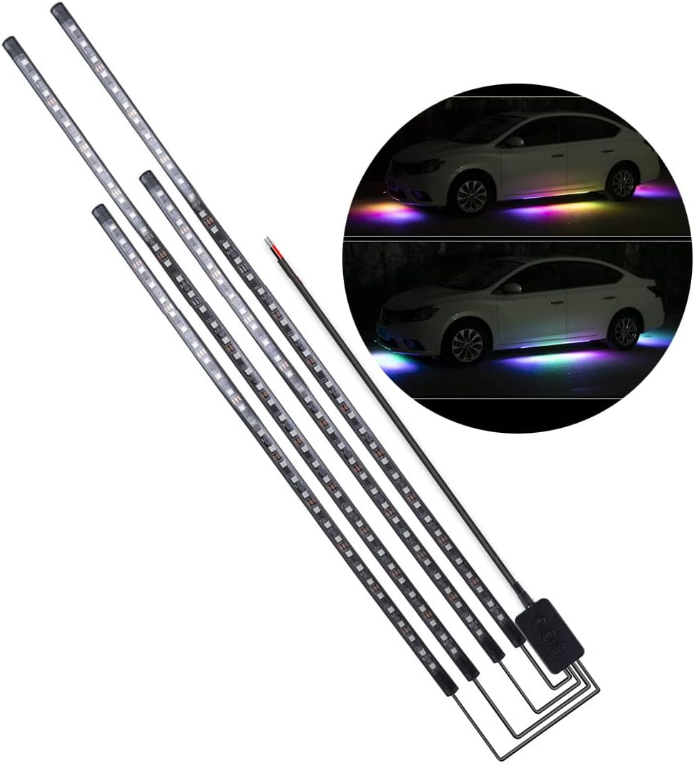 4Pcs Under Glow LED Neon Light Strip Set for Car L11861