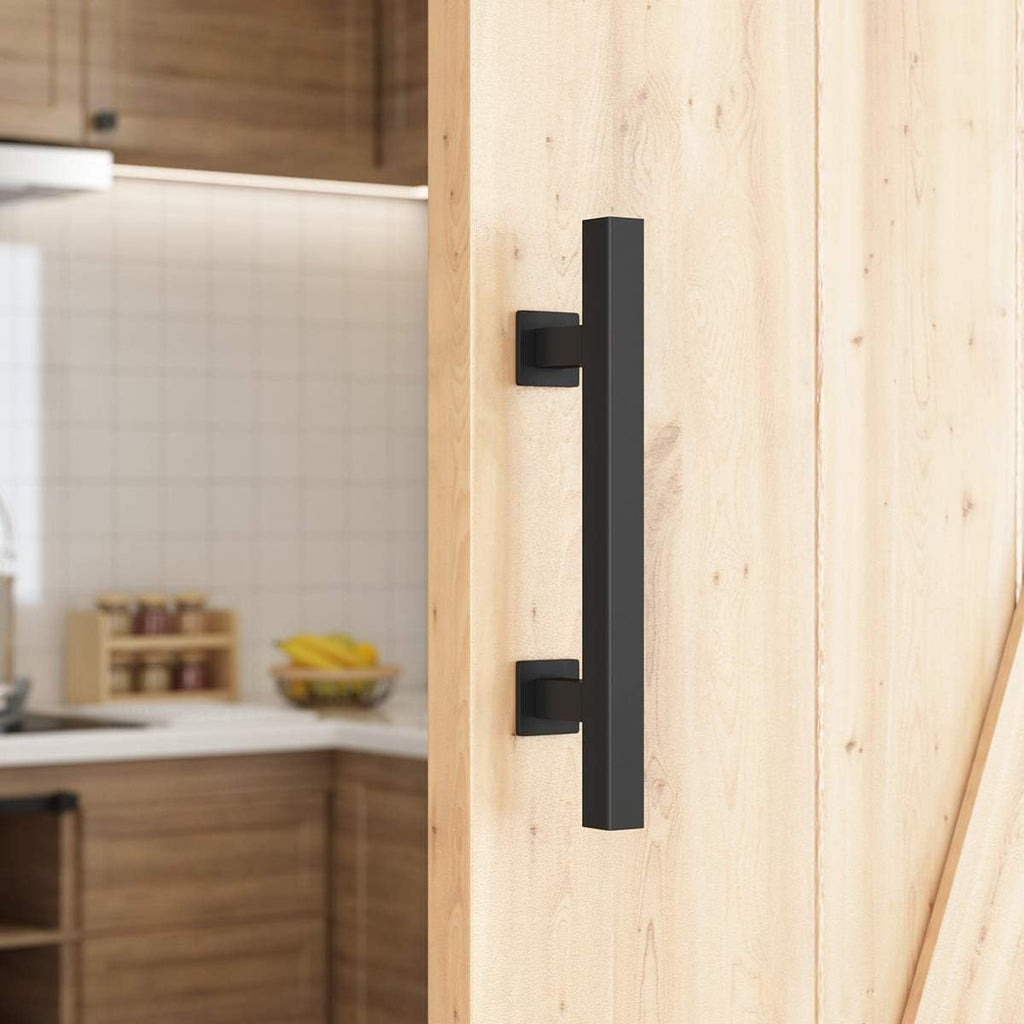 Heavy Duty Sliding Barn Door Handle, Stainless Steel, Square, Pack of 2 H25813