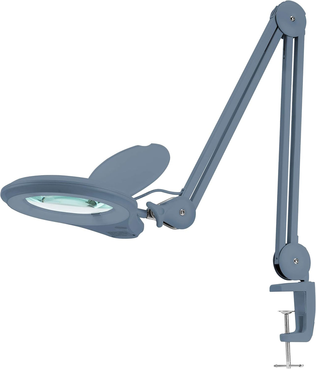 White 5 Inches Diameter Lens LED Magnifying Lamp with Clamp H8775