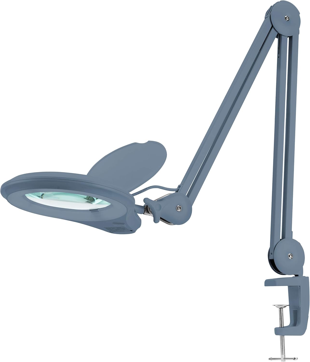 White 5 Inches Diameter Lens LED Magnifying Lamp with Clamp H8775