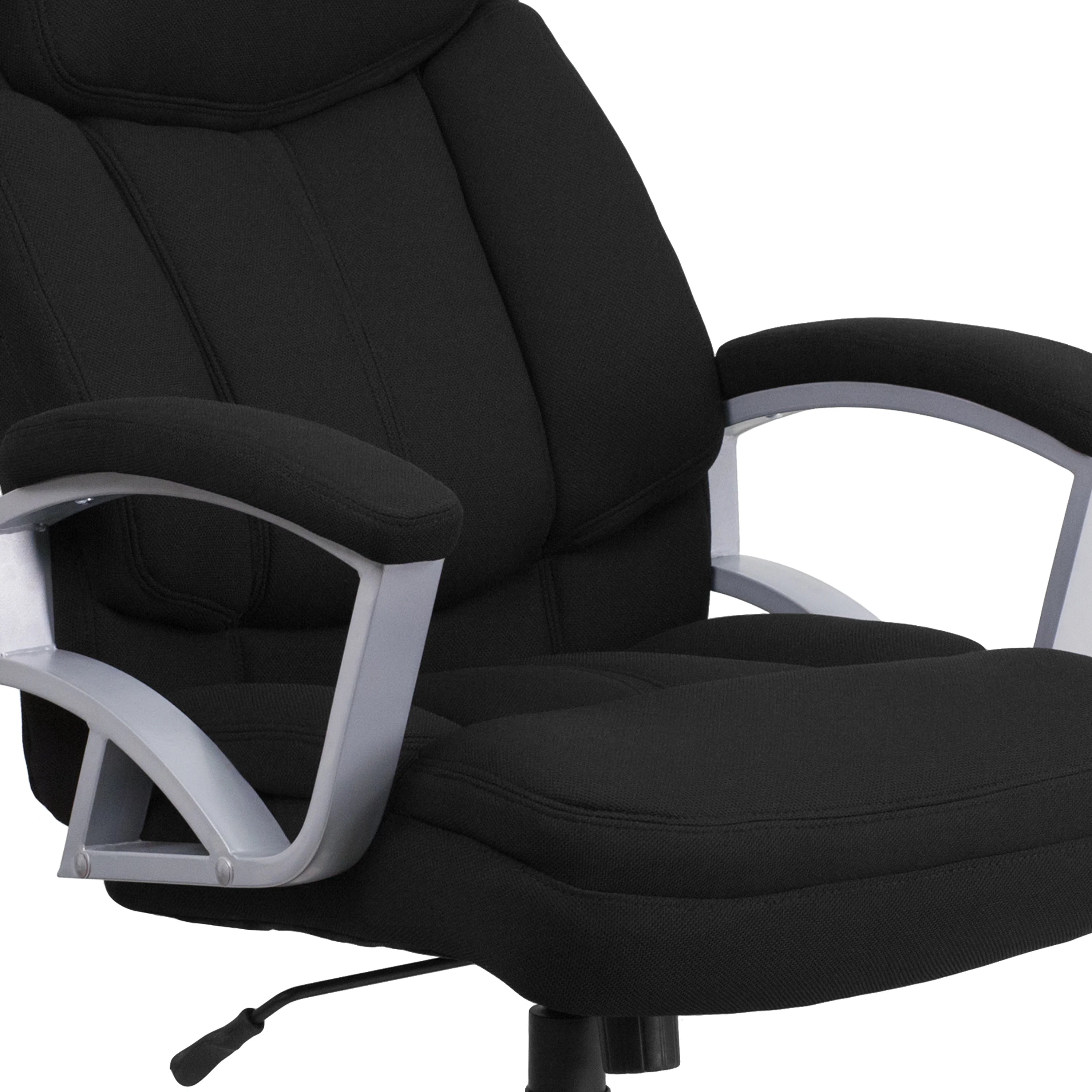 Black Fabric Executive Swivel Office Chair with Arms I839930