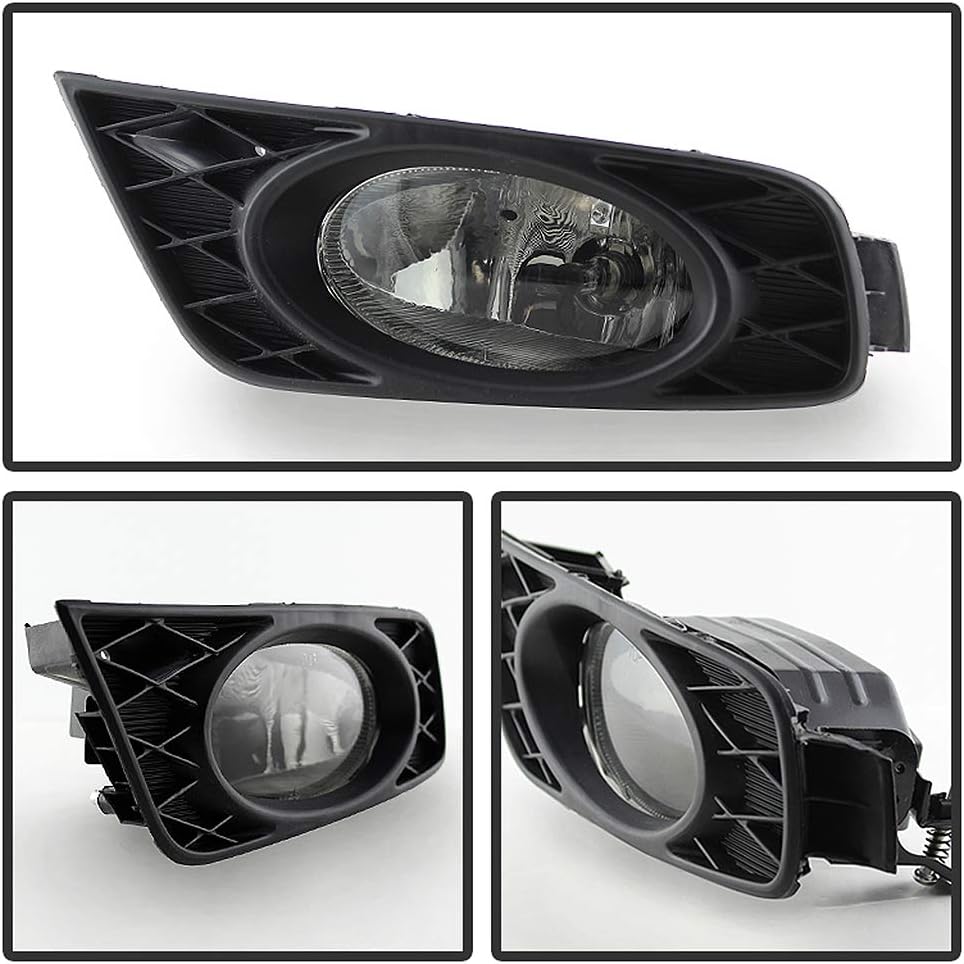 Smoked Lens Bumper Fog Lights Driving Lamps with Switch and Bulbs Assembly Left Right D669