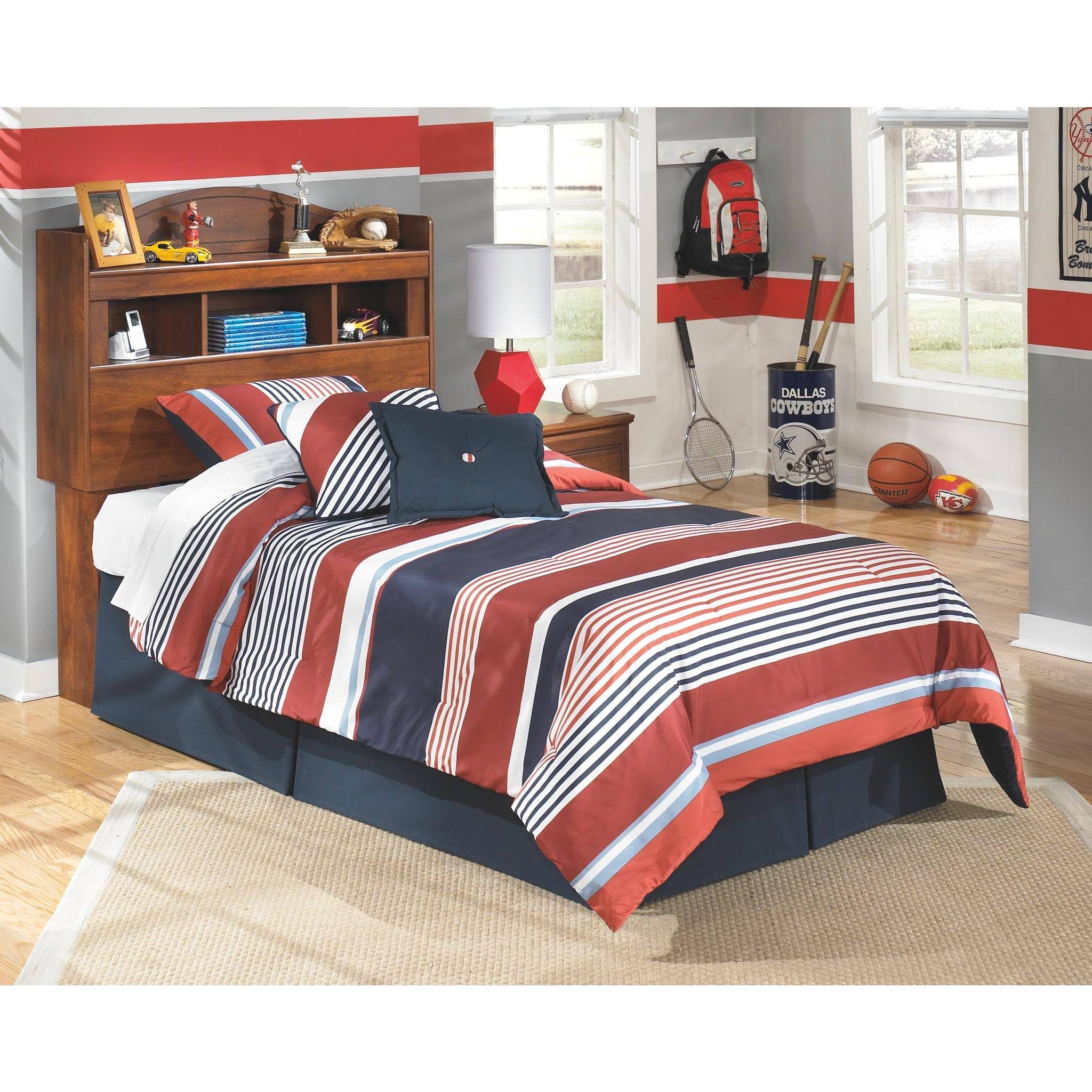 Twin Bookcase Headboard Brown E731780