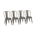 Matte Galvanized Dining Chair I59549