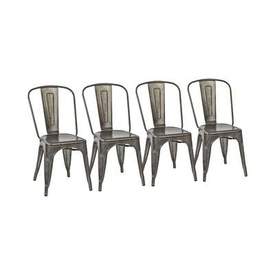 Matte Galvanized Dining Chair I59549