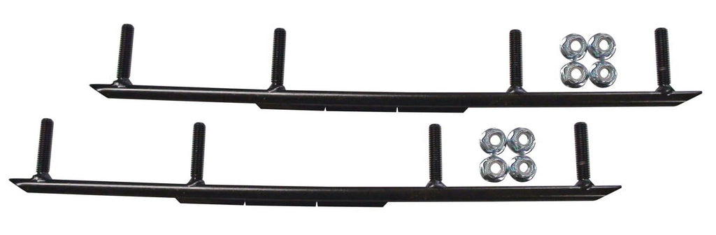 Yellow XT Snowmobile Skis with 8" Round Bars Complete Kit N8043