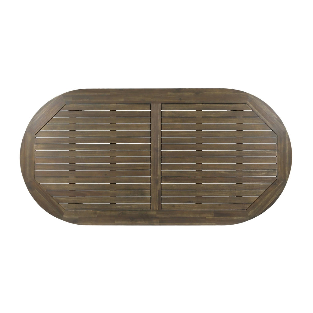 Teak Oval Acacia Wood Dining Table G60756