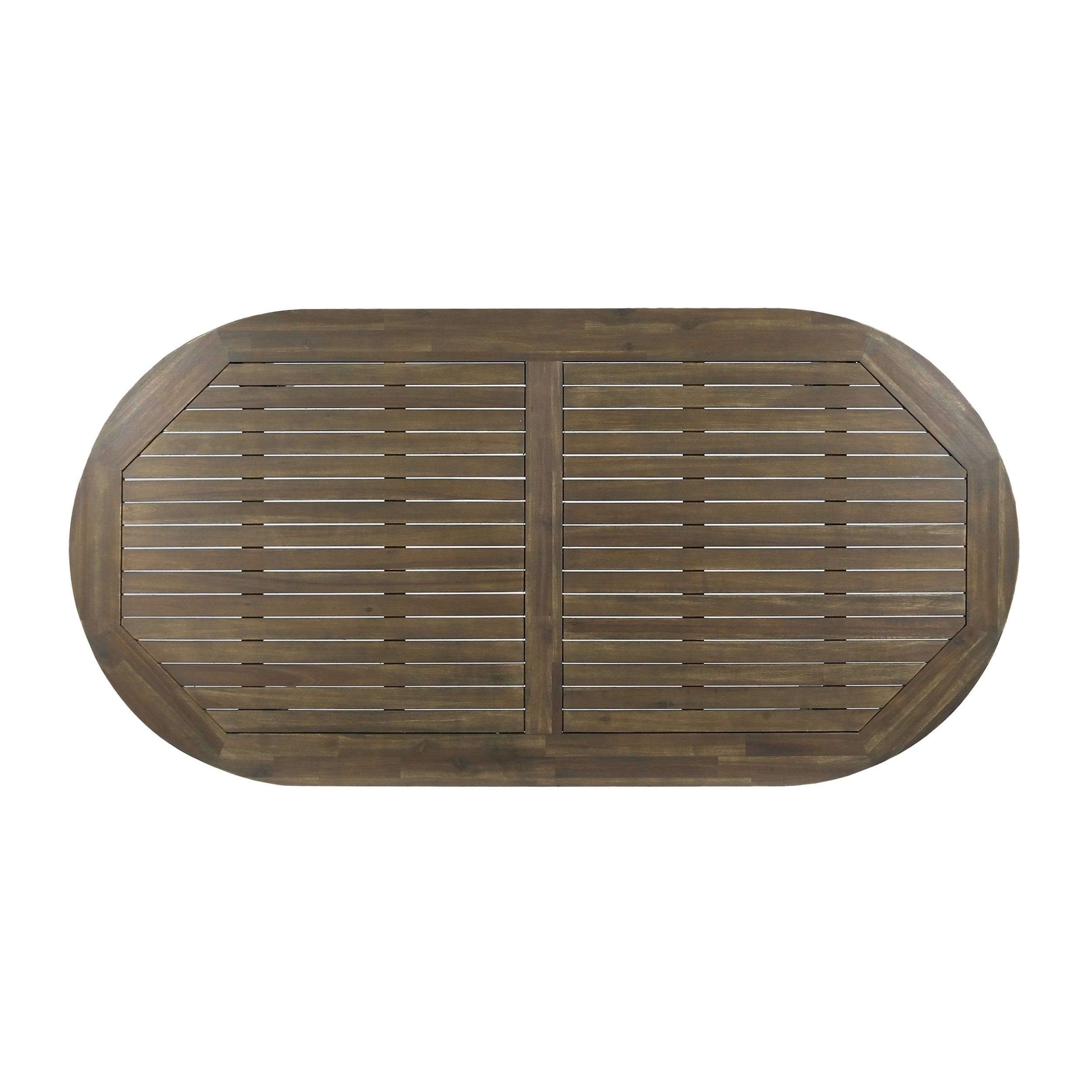 Teak Oval Acacia Wood Dining Table G60756