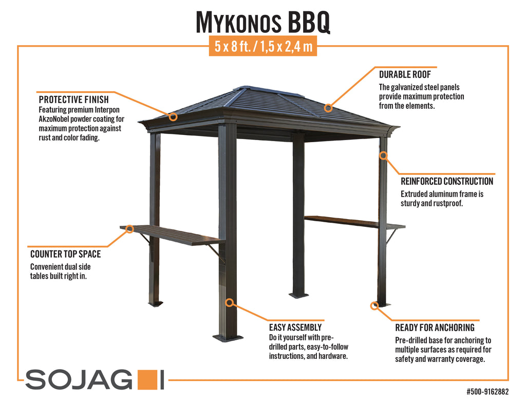 Grill Gazebo 5 x 8 ft T588