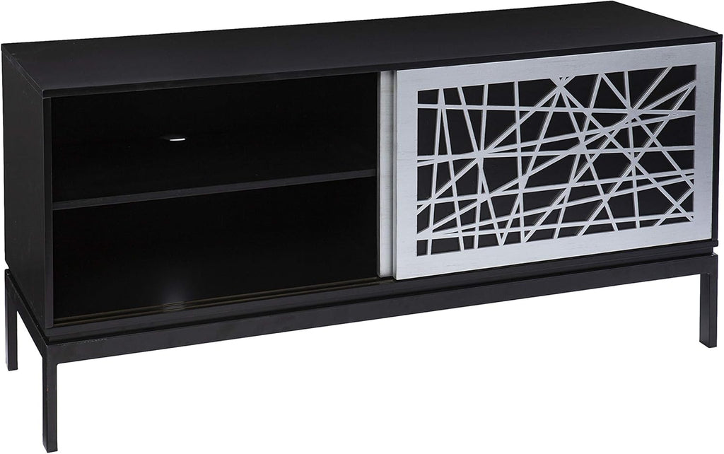 Black/Silver Media Cabinet W798005