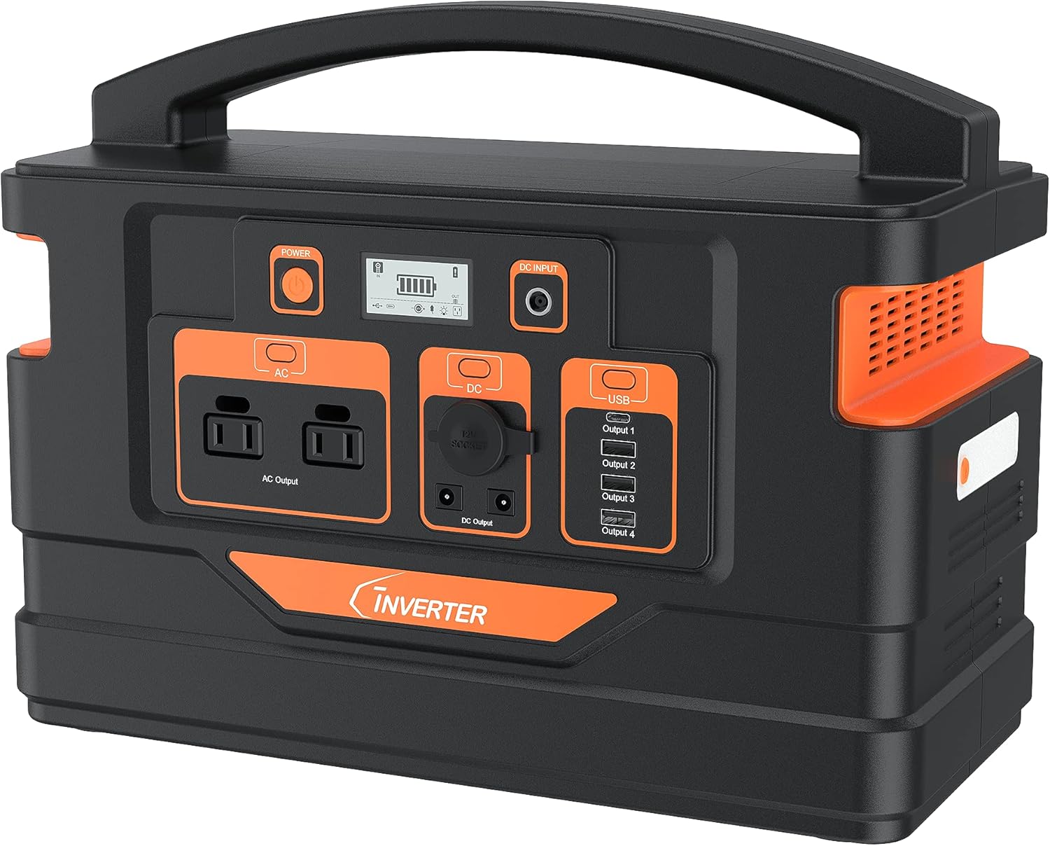 Portable Power Station 1000W 1110Wh Lithium Polymer Battery Solar Generator (Orange) Z299