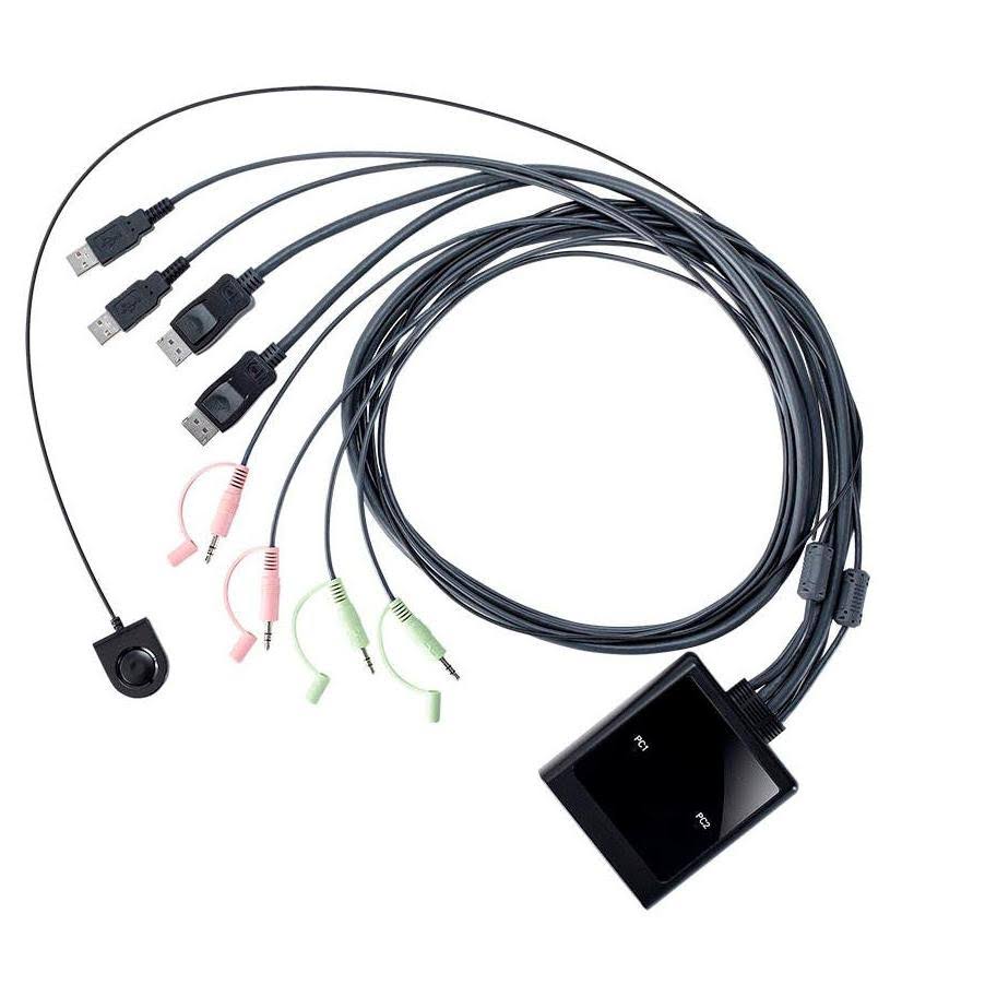 2-Port USB DisplayPort KVM Switch with Remote Port Selector M2690