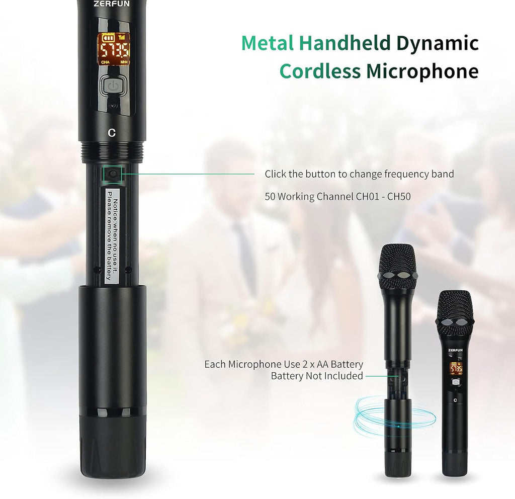 4-Channel UHF Wireless Microphone System with XLR Output H384