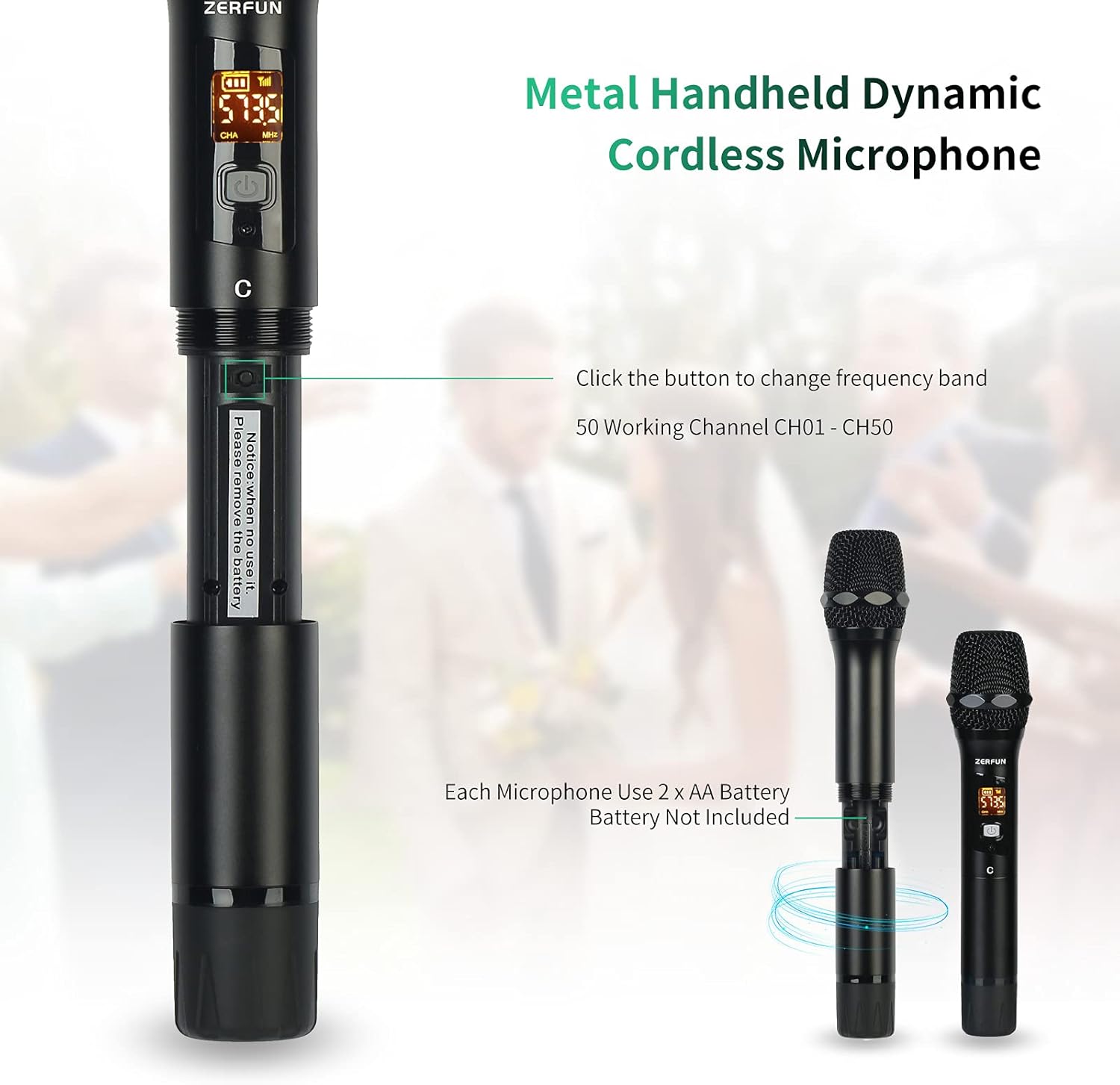 4-Channel UHF Wireless Microphone System with XLR Output H384