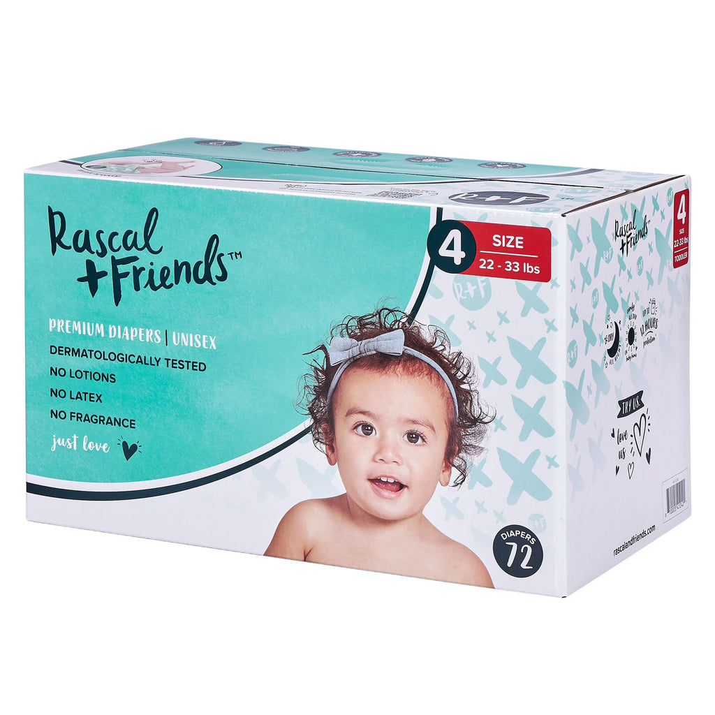 Premium Diapers Size 4, 72 Count X9696