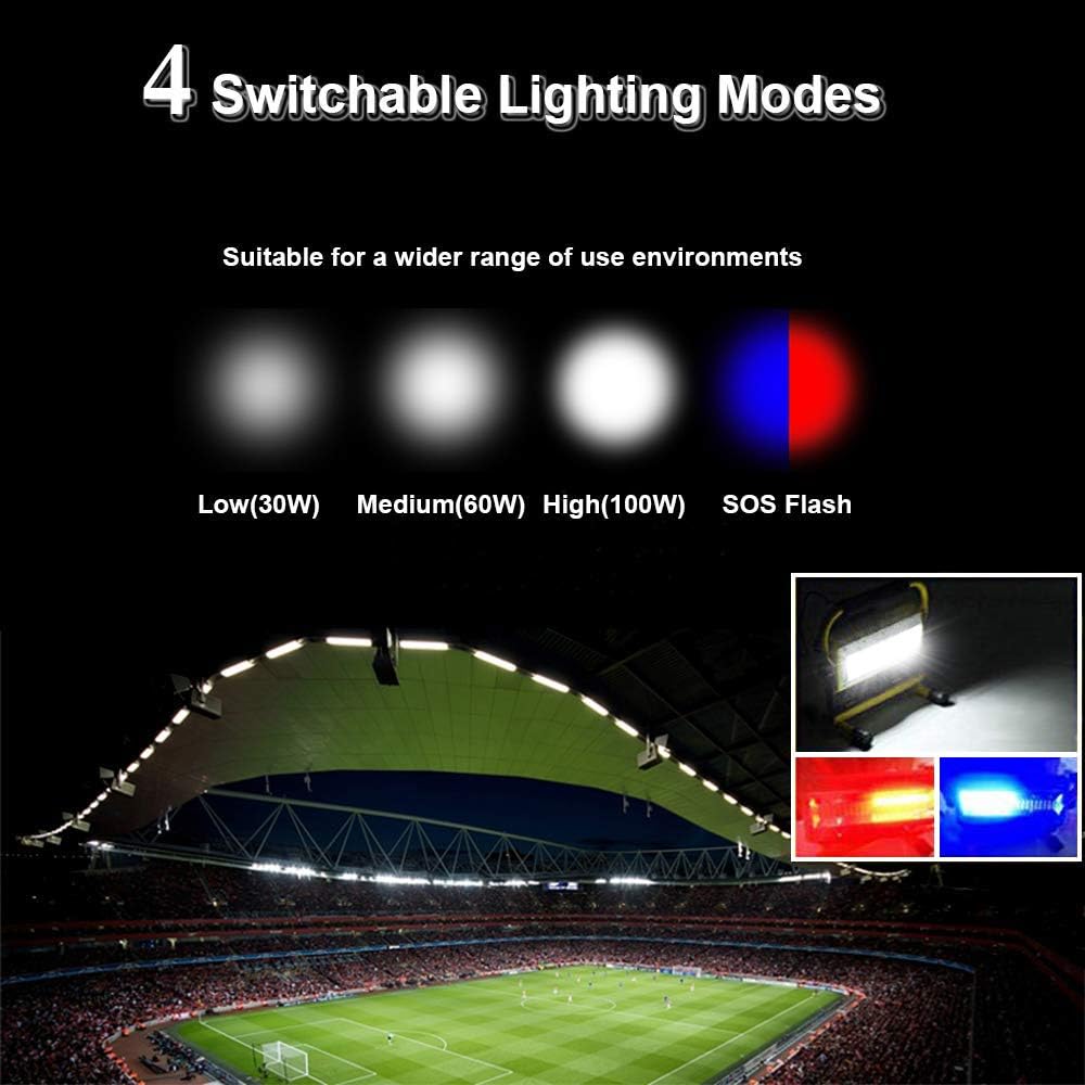 100W Waterproof Portable LED Work Light with Stand U330
