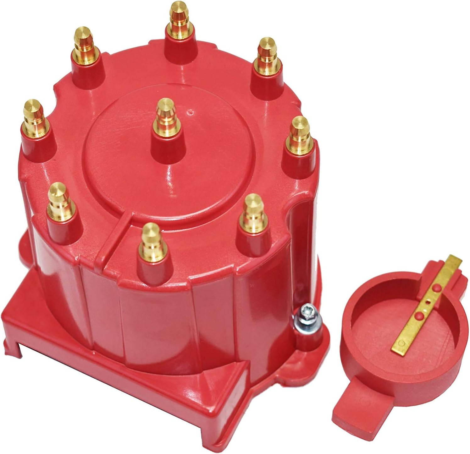 8-Cylinder EFI Distributor Cap Rotor Remote Ignition Coil Tune Up Kit 8.0mm Spark Plug Wires Kit Red H963740