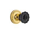 Double Dummy Crystal Black Glass Door Knob W26656