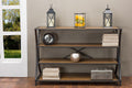 Brown Wood and Metal Console Table K780008