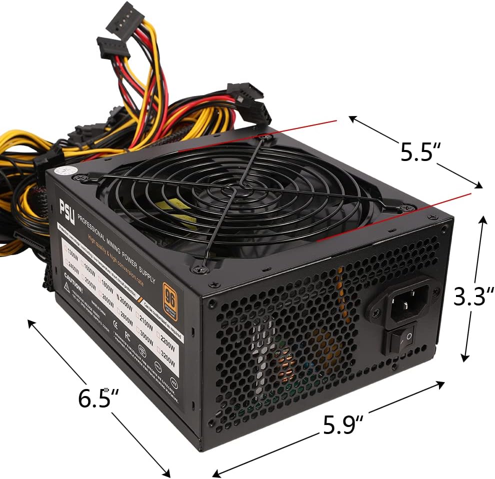 2000W ATX Power Supply for GPU Miner E8083
