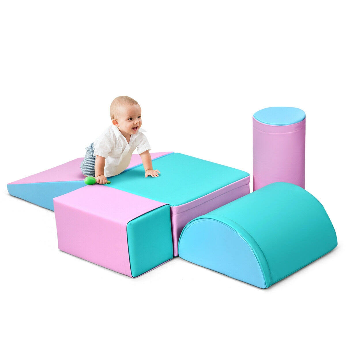 5-Piece Climb Activity Play Foam Blocks Pink D66516