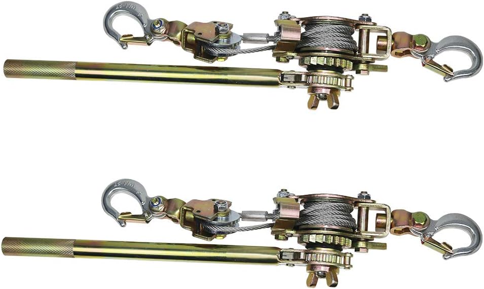 2 Ton Cable Hoist Puller with 2 Hooks, Pack of 2 I914232