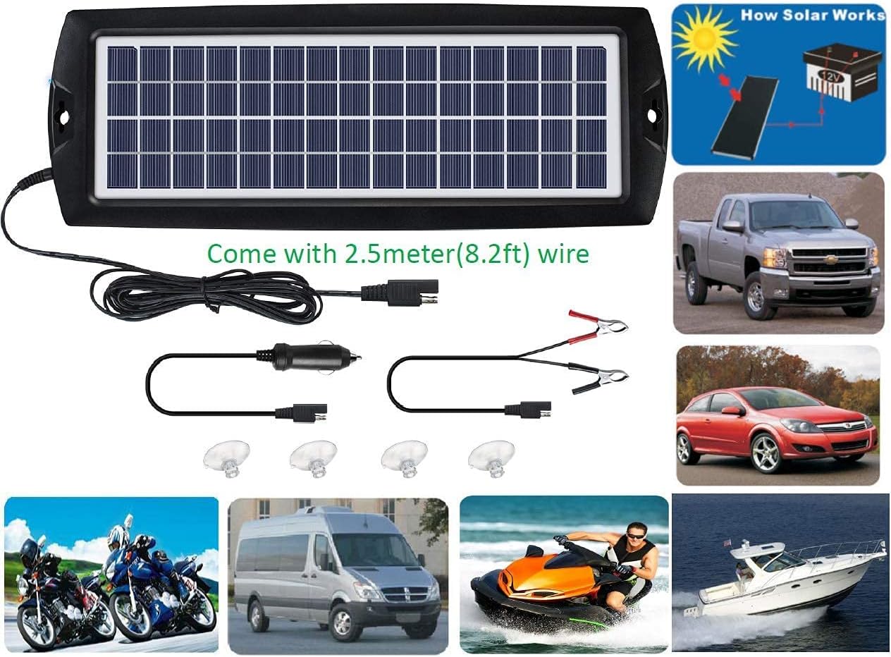 12V Solar Panel Battery Trickle Charger & Maintainer T55681