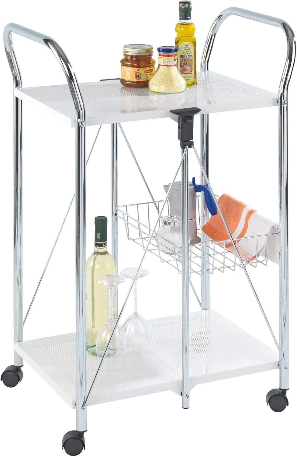 3 Tier Rolling Metal Cart O984422