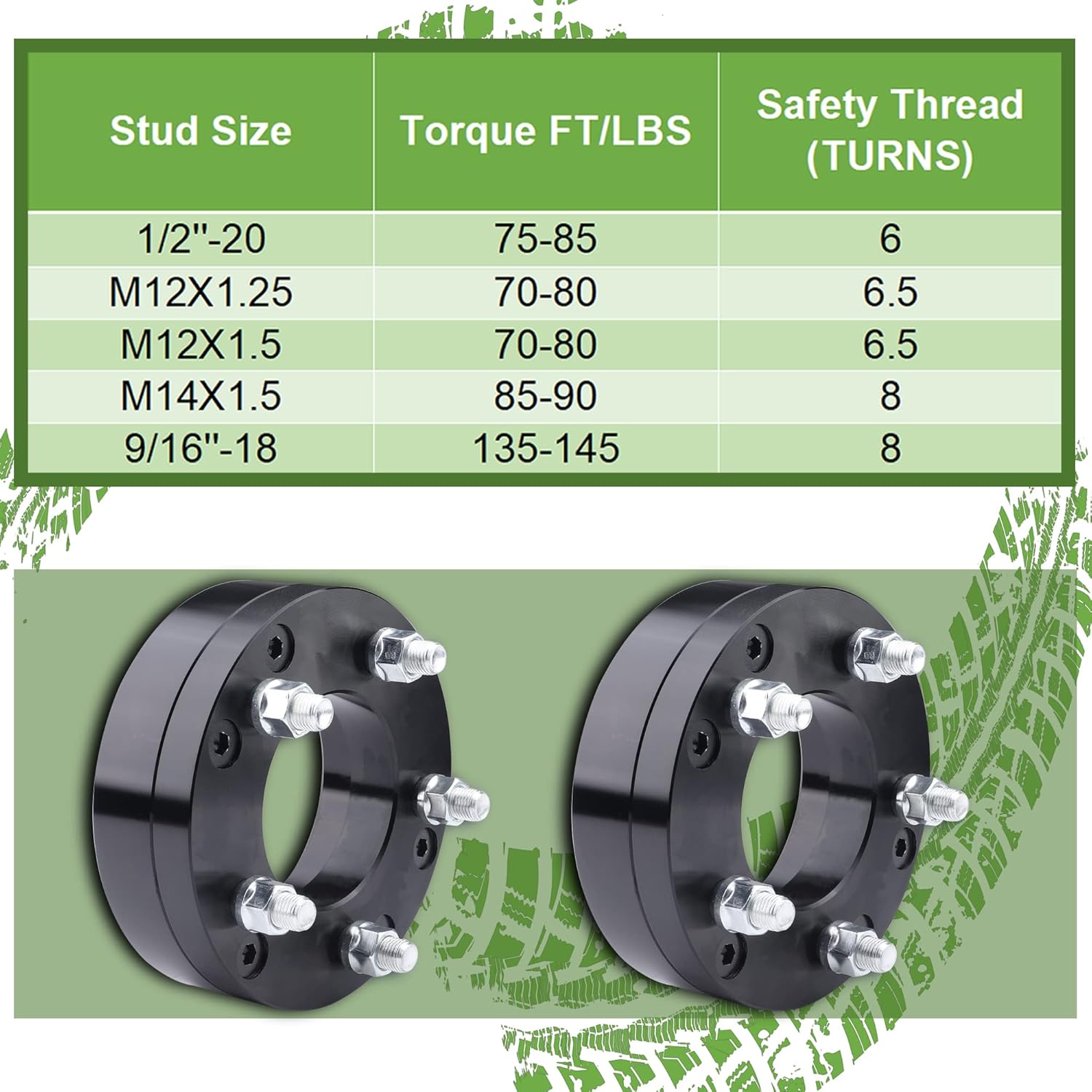 6x5.5 to 5x5 Wheel adapters, 2 inch, 108mm Hub bore N962