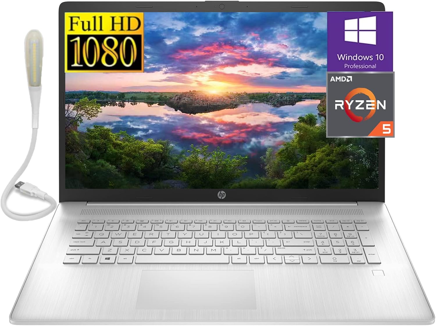 17.3" FHD Non-Touch Laptop, AMD Ryzen 5-5500U, 32GB Memory 1TB SSD, Fingerprint Reader, Windows 10 S Mode P4987