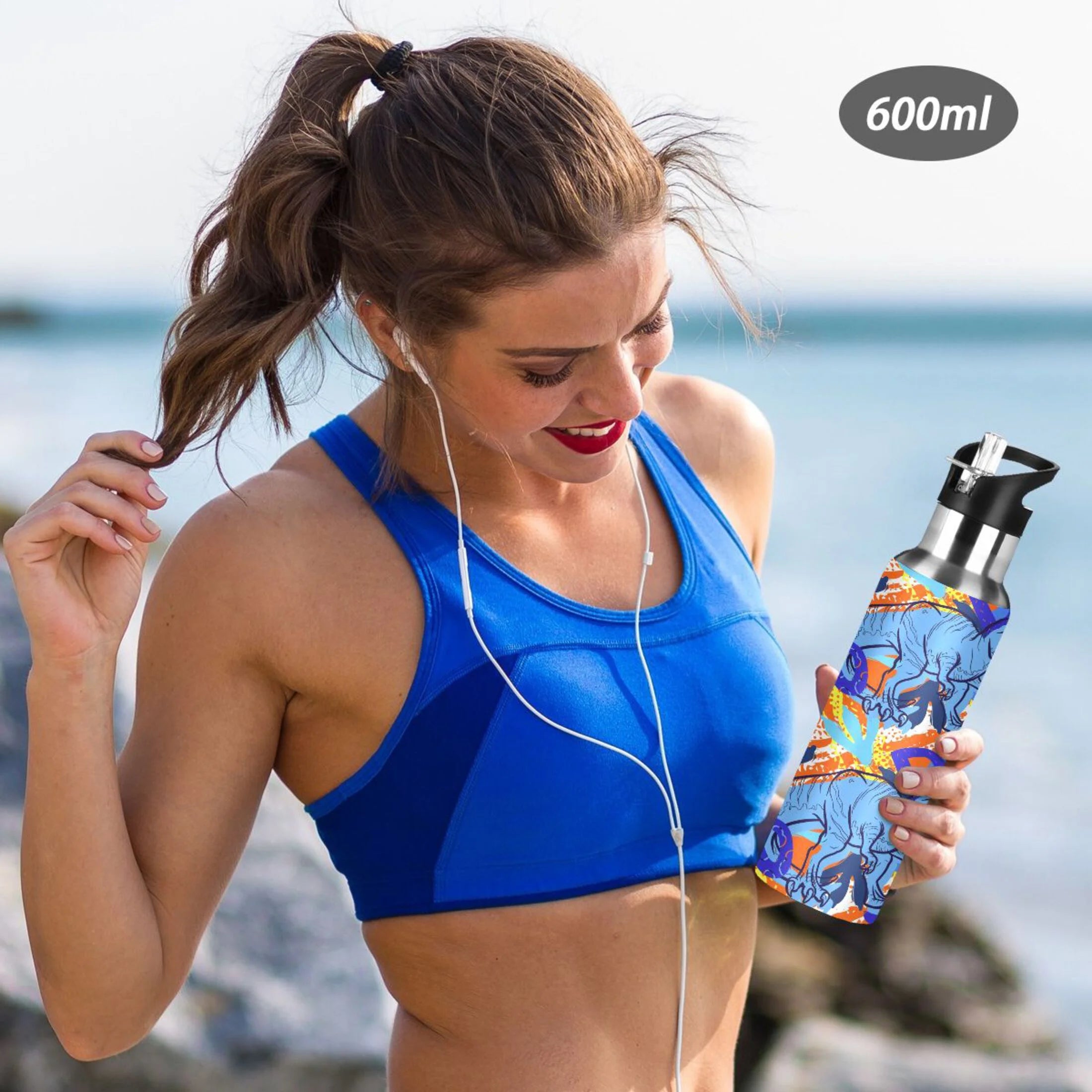 Stainless Steel Insulated Water Bottle with Straw Lid R3496