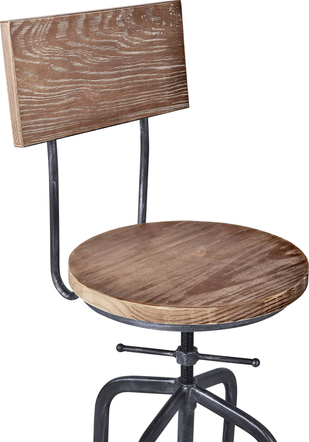 Grey Pine Industrial Adjustable Barstool O9965