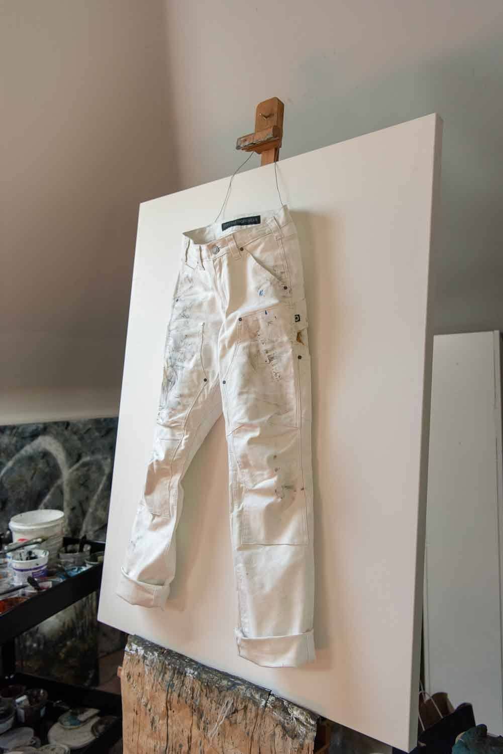 White Canvas Taskpant D6835