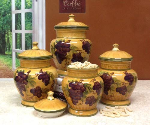 4pc Ceramic Canister Set S983