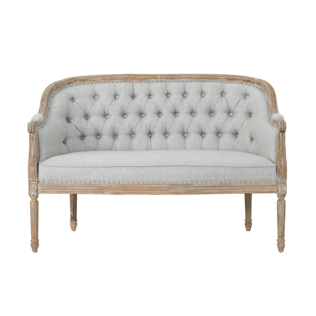 Light Gray Fabric Loveseat B167198