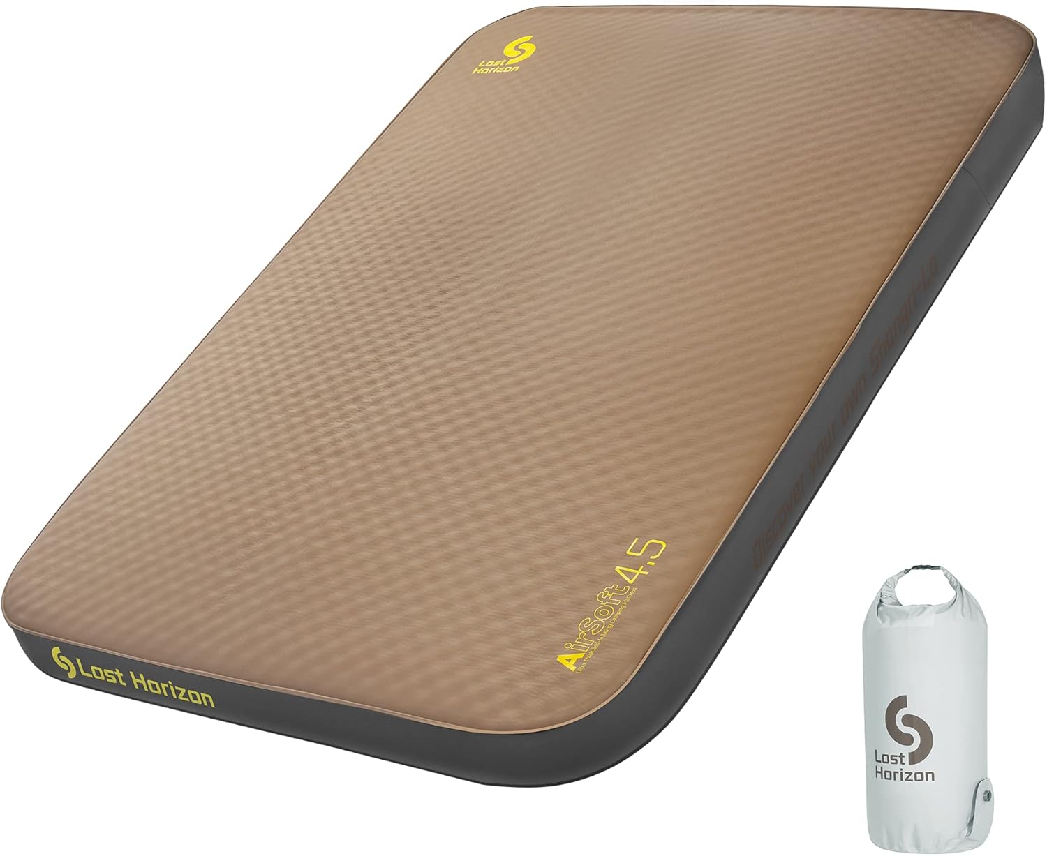 Queen 4.5” Thick Self Inflating Sleeping Pad with Pump Sack Q716105