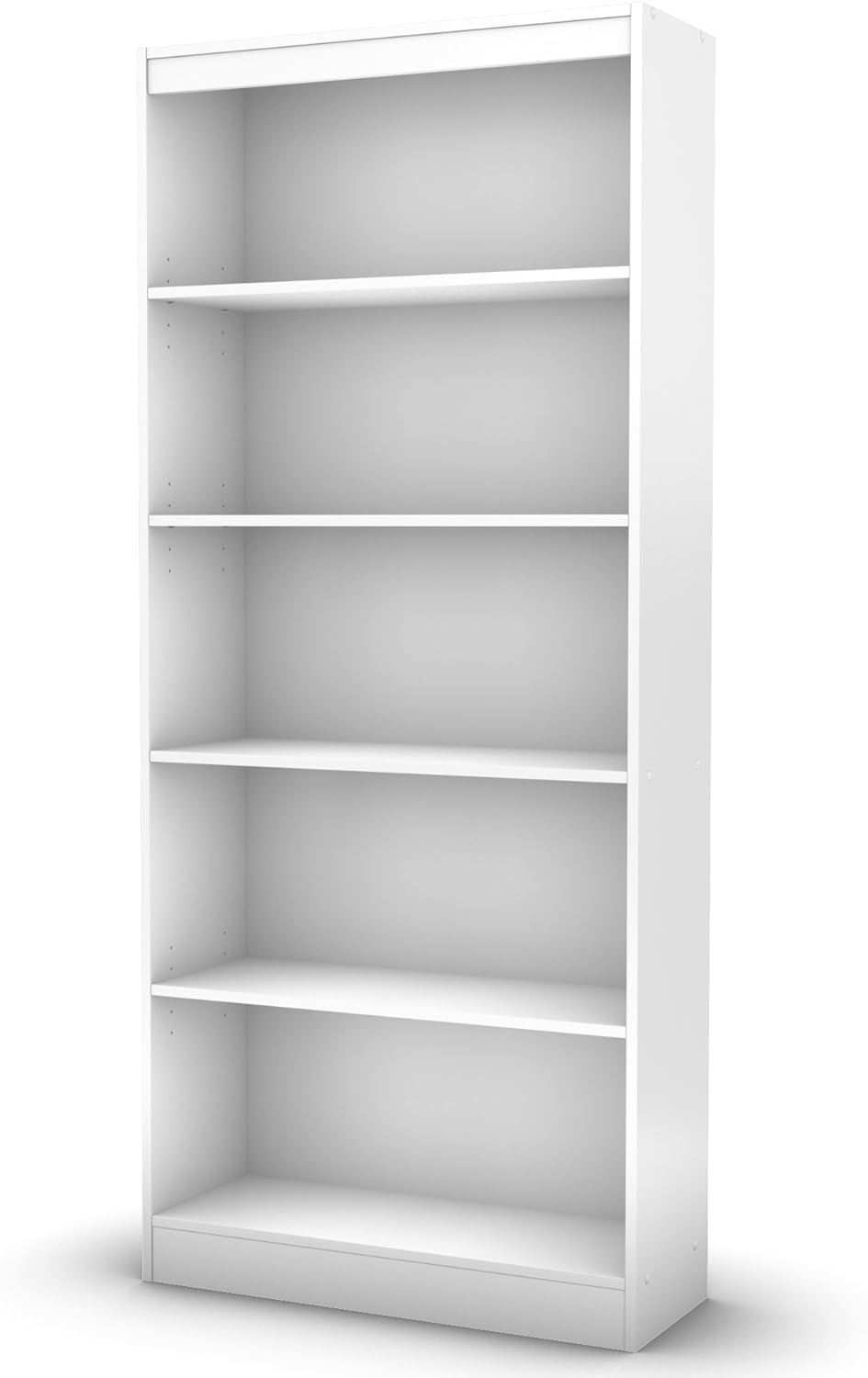 Pure White 5-Shelf Bookcase B696741