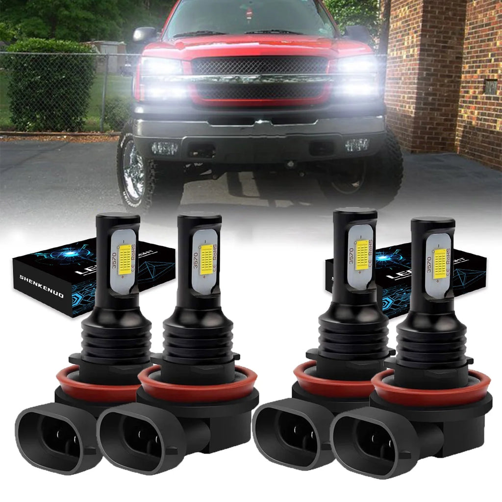 6000K White H11 High/Low Beam Headlights R6477
