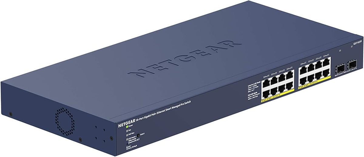 26-Port PoE Gigabit Ethernet Smart Switch, Managed, 24 x PoE+ @ 190W, 2 x 1G SFP, Desktop or Rackmount S7594