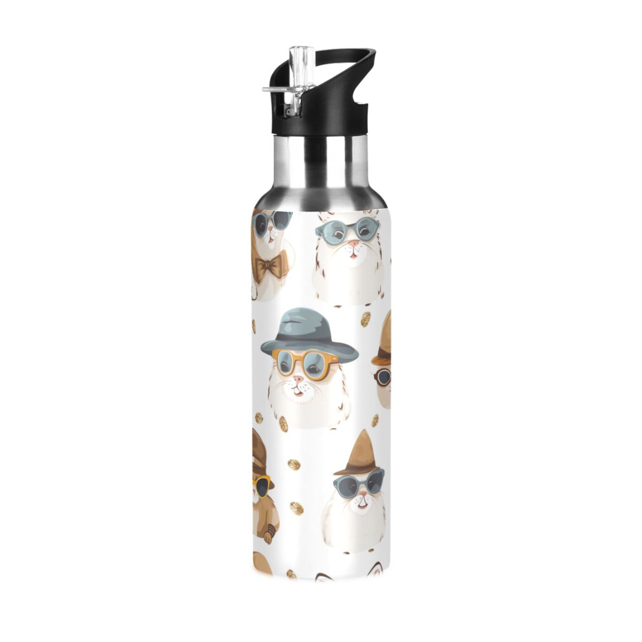 20 oz Insulated Stainless Steel Water Bottle with Straw Lid A70262