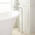 Floor Mounted Tub Filler Faucet with Cross Handles and Hand Shower G114