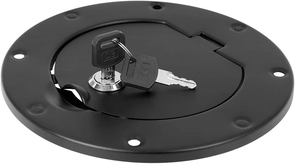 Black Locking Gas Cap Fuel Filler Door Cover Pack of 2 B60622