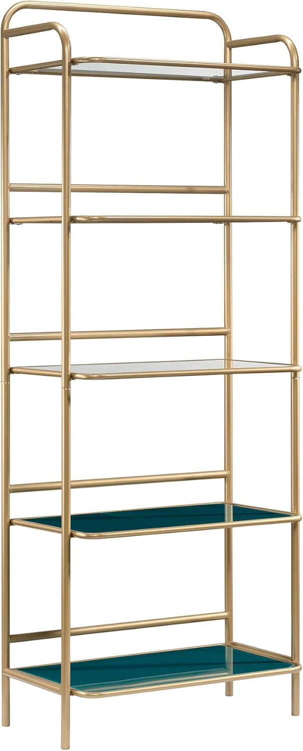 Satin Gold Finish Bookcase Y9216