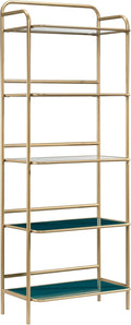 Satin Gold Finish Bookcase Y9216