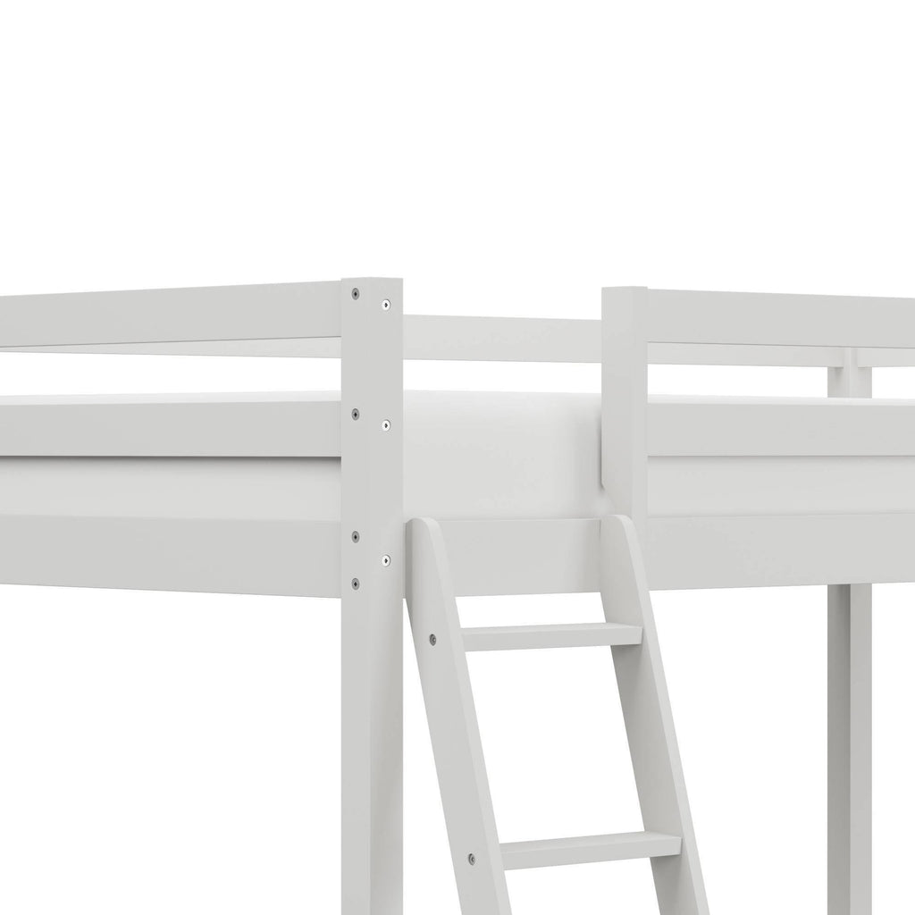 White Twin Study Loft with Chair E1685